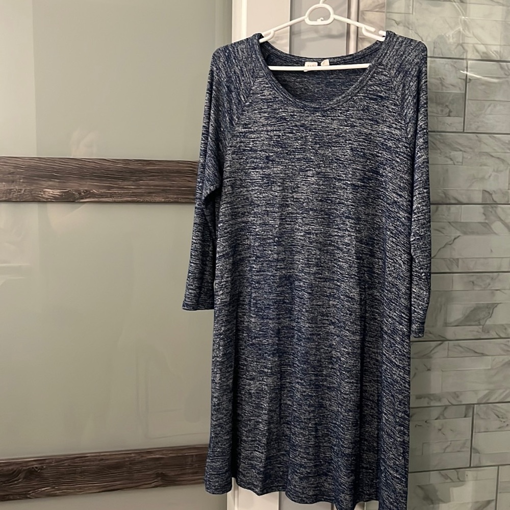 Gap swing dress in heather navy